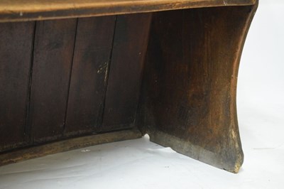 Lot 682 - Early 19th Century oak barrel back tavern settle