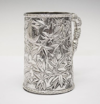 Lot 103 - 19th Century Chinese export white metal mug