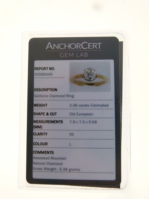 Lot 6 - Diamond single-stone ring