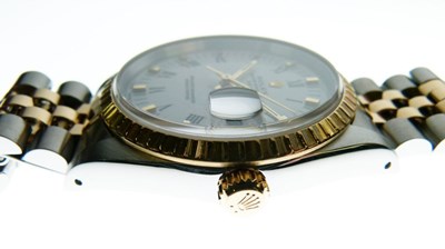 Lot 68 - Rolex - Gentleman's two-tone gold and stainless steel Oyster Perpetual Date automatic wristwatch