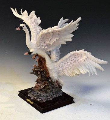 Lot 738 - Figure of swans