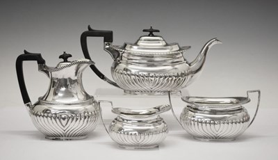 Lot 86 - Early 20th Century four-piece silver tea set