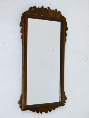 Lot 569 - Mahogany inlaid wall mirror