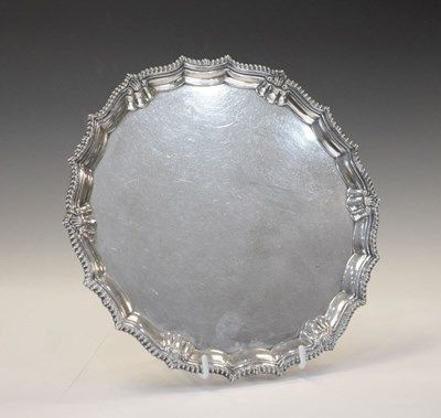 Lot 101 - Elizabeth II silver salver, Birmingham 1972, 570g