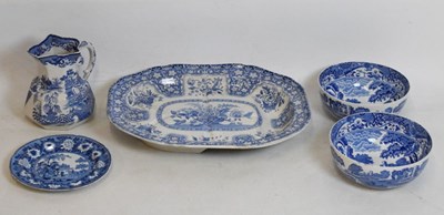 Lot 636 - Mason blue and white jug together with a quantity of Copeland Spode wares