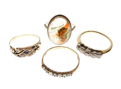Lot 41 - Four gold dress rings