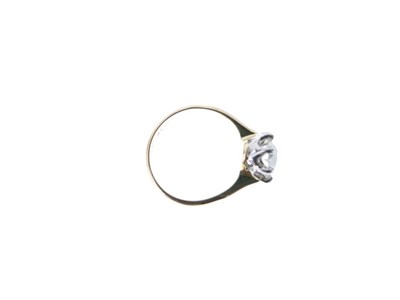 Lot 3 - Diamond single-stone ring, stamped '18ct' and 'Plat'