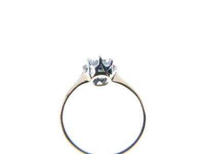 Lot 3 - Diamond single-stone ring, stamped '18ct' and 'Plat'