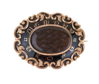 Lot 48 - Victorian mourning brooch