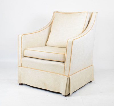 Lot 661 - Cream upholstered armchair