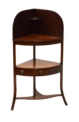 Lot 572 - Georgian mahogany corner washstand