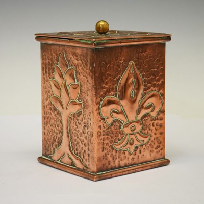 Lot 306 - Arts & Crafts (Newlyn/Keswick-style) tea caddy/box
