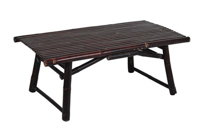 Lot 673 - Chinese bamboo coffee table