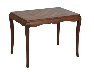 Lot 723 - Burr walnut coffee table with chessboard top