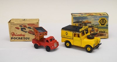 Lot 482 - Benbros AA Road Service Van (a/f), together with a Brimtoy Pocketoy