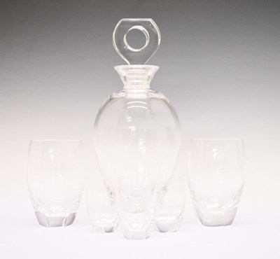 Lot 415 - Lalique decanter with two tumblers and three shot glasses