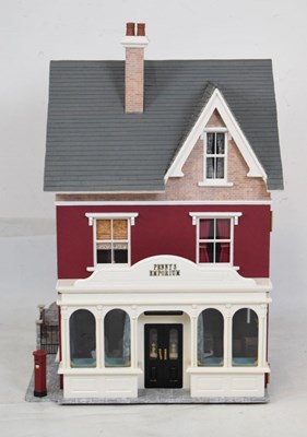 Lot 509 - Modern kit-built dolls house shop and furniture