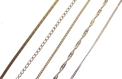 Lot 75 - Quantity of 9ct gold chains