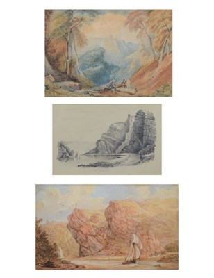 Lot 611 - Two 19th Century watercolour studies