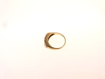 Lot 24 - Opal and diamond 18ct gold ring