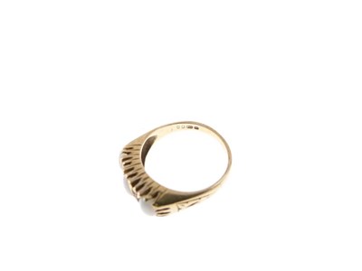 Lot 24 - Opal and diamond 18ct gold ring