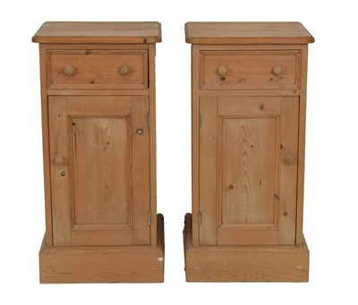 Lot 650 - Pair of pine bedside cabinets