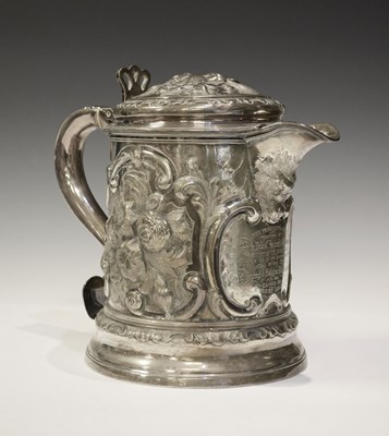 Lot 82 - Scottish Interest - Large Victorian silver presentation jug - City of Edinburgh Rifle Association