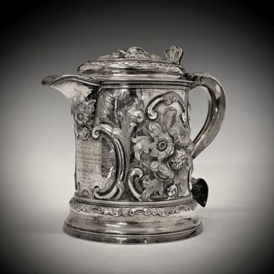 Lot 82 - Scottish Interest - Large Victorian silver presentation jug - City of Edinburgh Rifle Association