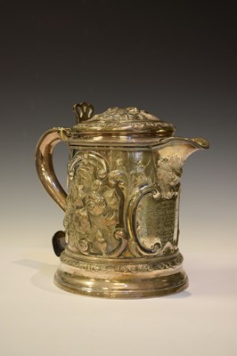 Lot 82 - Scottish Interest - Large Victorian silver presentation jug - City of Edinburgh Rifle Association