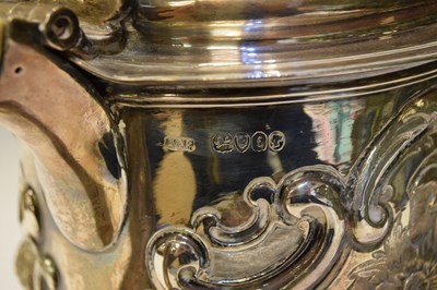 Lot 82 - Scottish Interest - Large Victorian silver presentation jug - City of Edinburgh Rifle Association