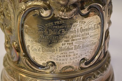 Lot 82 - Scottish Interest - Large Victorian silver presentation jug - City of Edinburgh Rifle Association