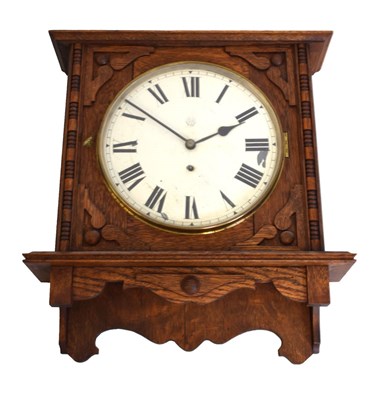 Lot 483 - Early 20th Century oak wall clock - BUCC Ltd