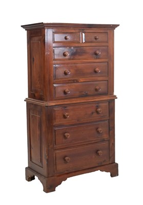 Lot 619 - Victorian dwarf tallboy