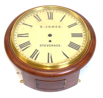 Lot 487 - Early 20th Century mahogany-cased wall clock dial and case
