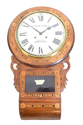 Lot 488 - American inlaid wall clock