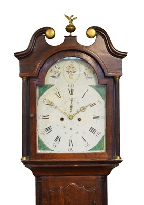 Lot 517 - Early 19th Century mahogany cased 8-day painted dial longcase clock