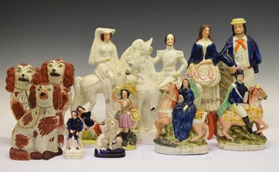 Lot 401 - Quantity of Staffordshire figures