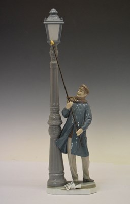 Lot 383 - Lladro figure of a lamp lighter 5205 47cm