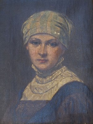 Lot 590 - Follower of Paul Thurmann, (1834-1908) - Oil on canvas - Study of the head of a girl