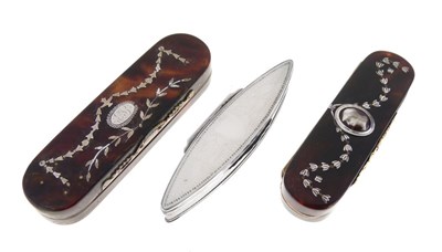 Lot 130 - Three late Georgian toothpick cases