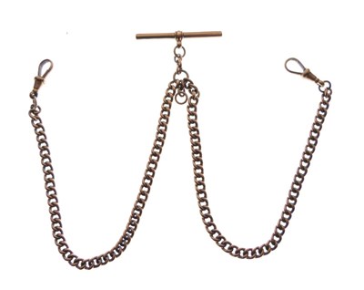 Lot 74 - 9ct gold albert chain