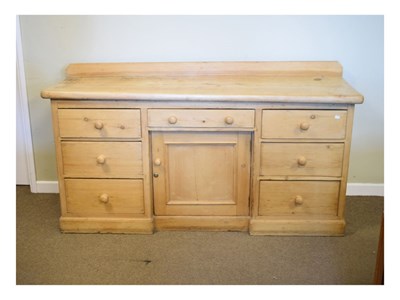 Lot 529 - Pine low dresser with sycamore top
