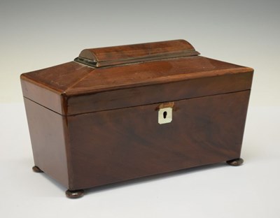 Lot 717 - Early 19th Century mahogany sarcophagus tea caddy