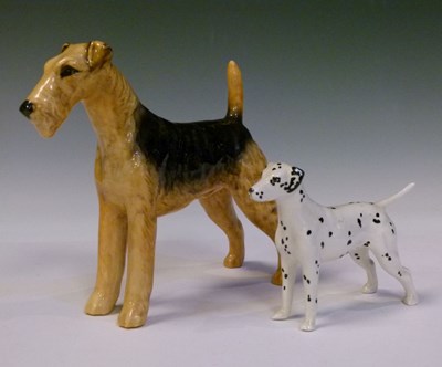 Lot 459 - Beswick Airedale Terrier and Dalmatian