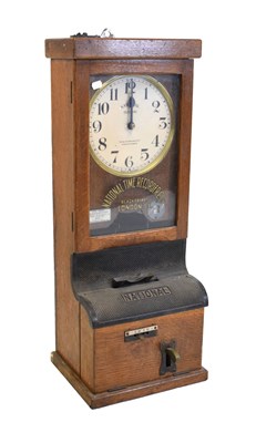 Lot 442 - National Time Recording Co. clocking in clock