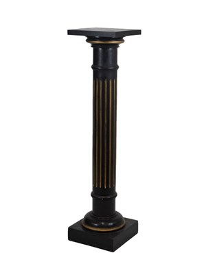 Lot 607 - Ebonised torchere