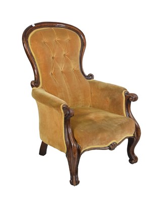 Lot 631 - Victorian button back  salonchair