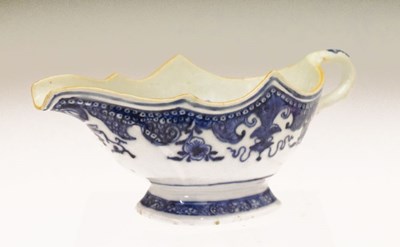 Lot 464 - Chinese blue and white sauceboat