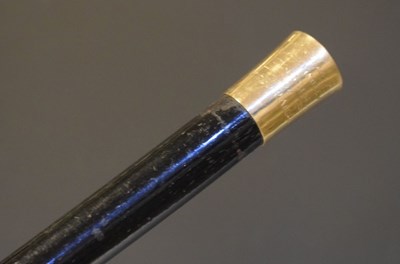 Lot 302 - Masonic Interest - 9ct gold topped walking stick