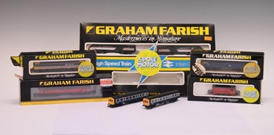 Lot 481 - Graham Farish by Bachmann – Four boxed ‘N’ gauge railway trainset locomotives